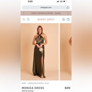 Birdy grey bridesmaid dress worn once in perfect condition!